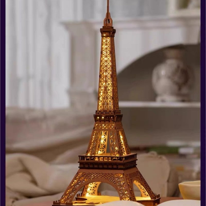 Night of the Eiffel Tower 3D Wooden Puzzle TGL01
