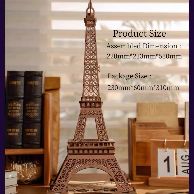 Night of the Eiffel Tower 3D Wooden Puzzle TGL01