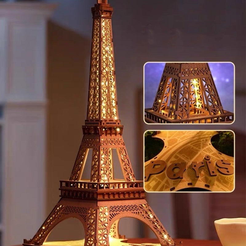 Night of the Eiffel Tower 3D Wooden Puzzle TGL01