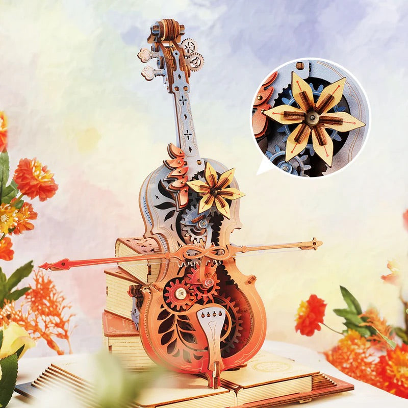 Symphony of Gorgeous Dreams Mechanical Music Box 3D Wooden Puzzle AMK63M