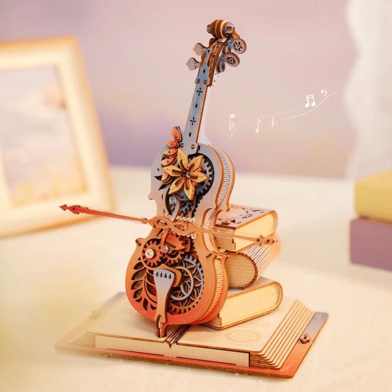 Symphony of Gorgeous Dreams Mechanical Music Box 3D Wooden Puzzle AMK63M