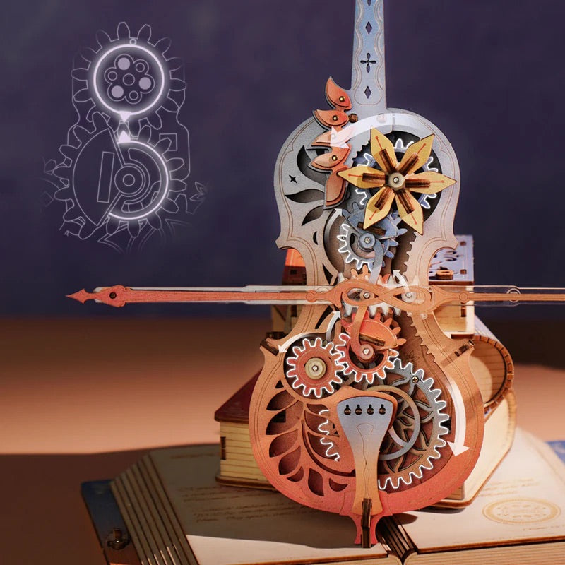 Symphony of Gorgeous Dreams Mechanical Music Box 3D Wooden Puzzle AMK63M