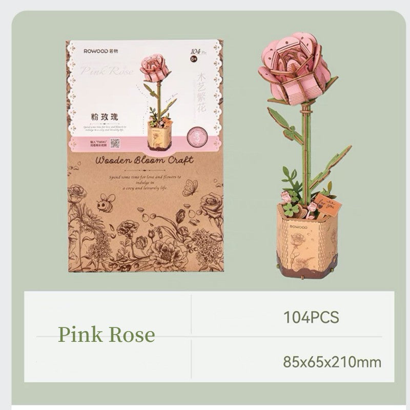 Rowood DIY Wooden Flower. Bouquet 3D Wooden Puzzle