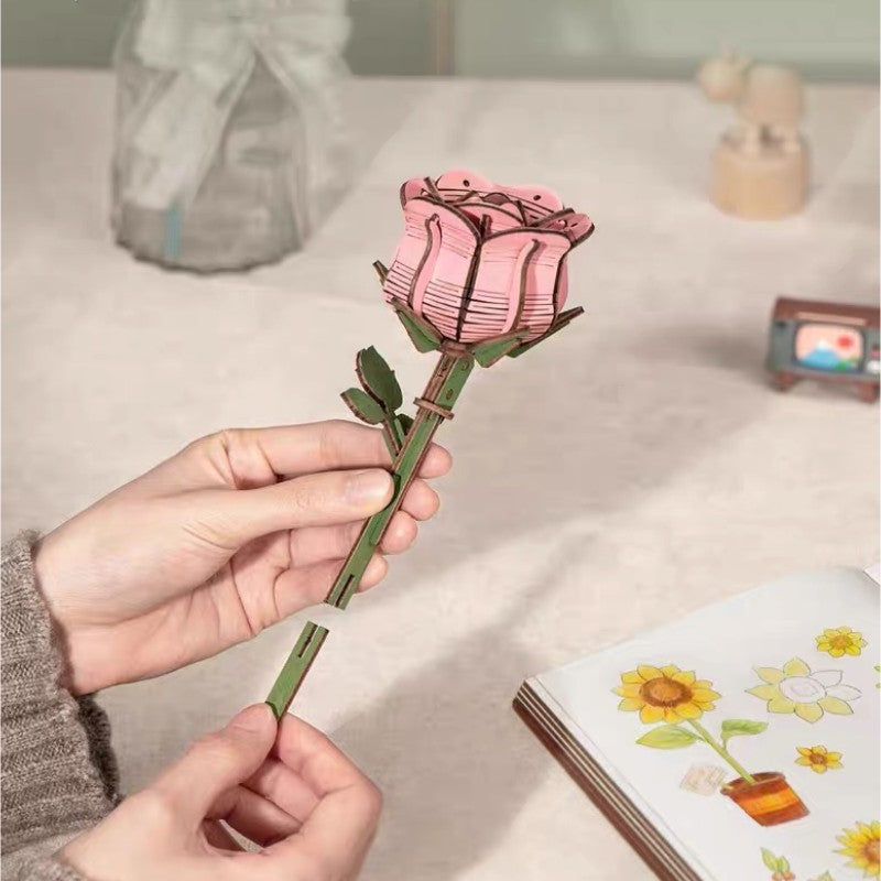 Rowood DIY Wooden Flower. Bouquet 3D Wooden Puzzle