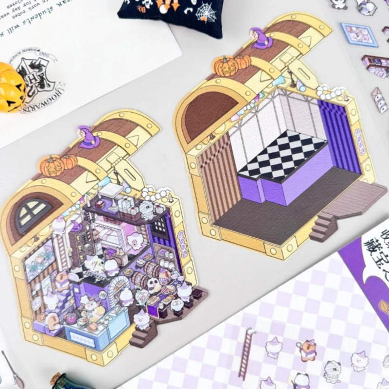 Magic Box Series Stickers Special-shaped Background Sticker