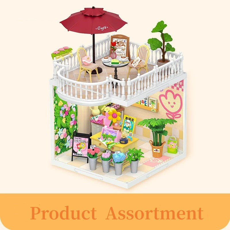 FaFa Beautiful Flower Shop Mini House Toy Gift