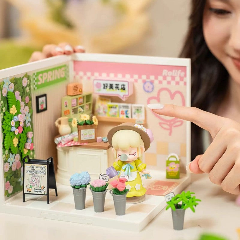 FaFa Beautiful Flower Shop Mini House Toy Gift