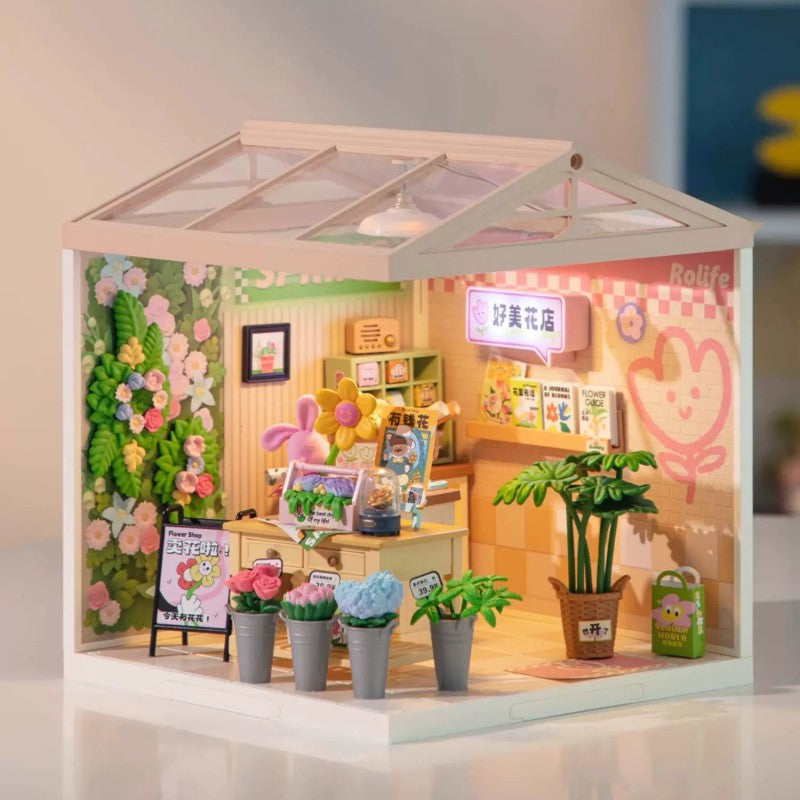 FaFa Beautiful Flower Shop Mini House Toy Gift