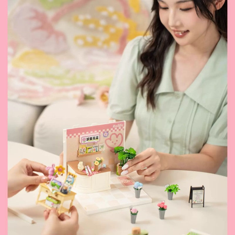 FaFa Beautiful Flower Shop Mini House Toy Gift