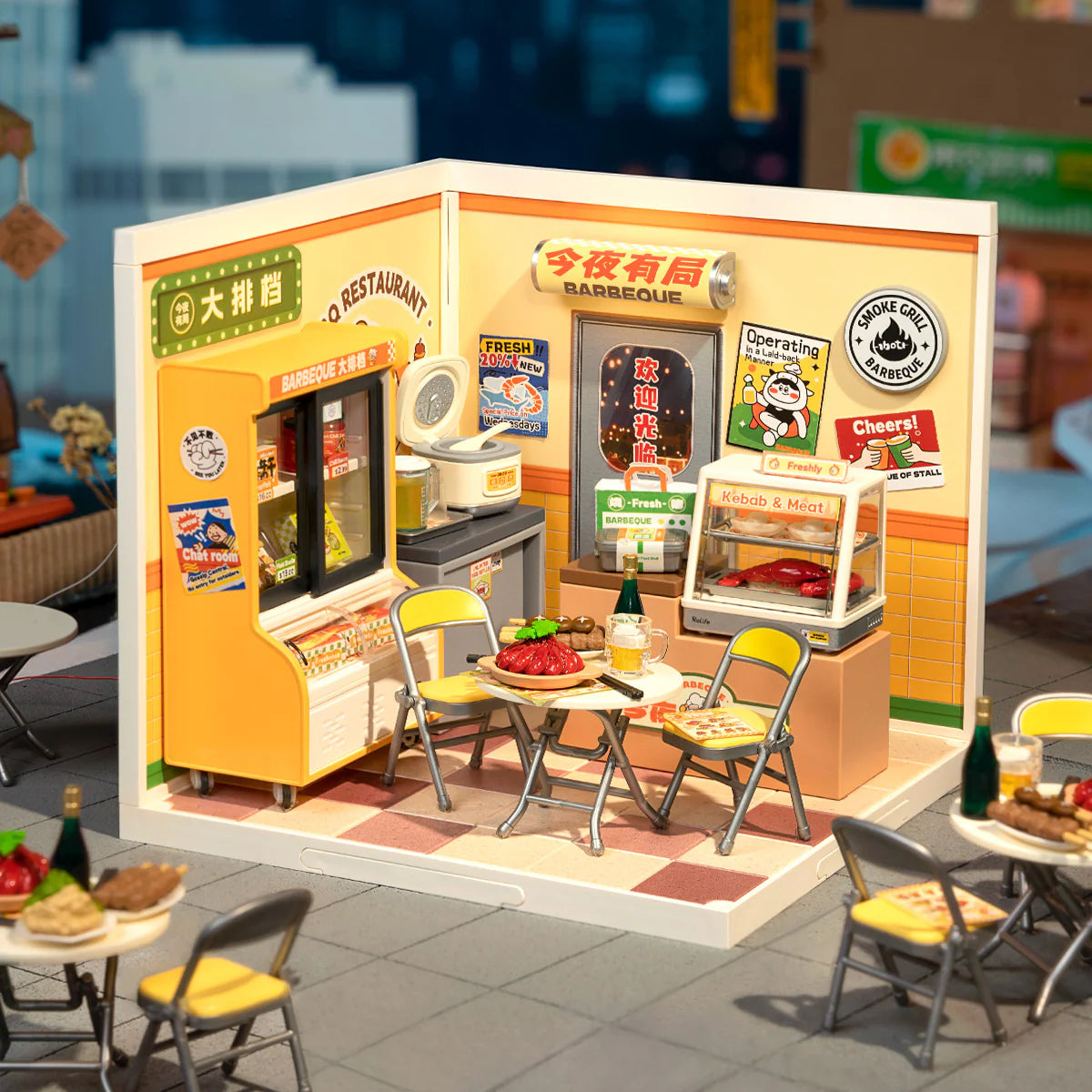 Night Out Food Stall DIY Miniature House