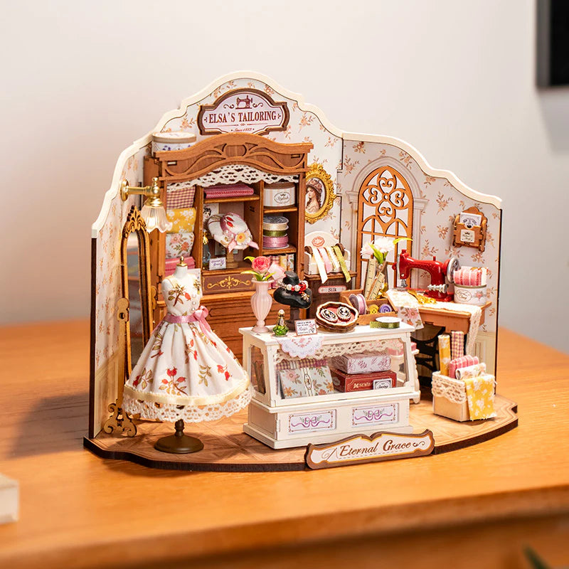 Elsa Tailor's Workshop Handicraft Art DIY Miniature Scene