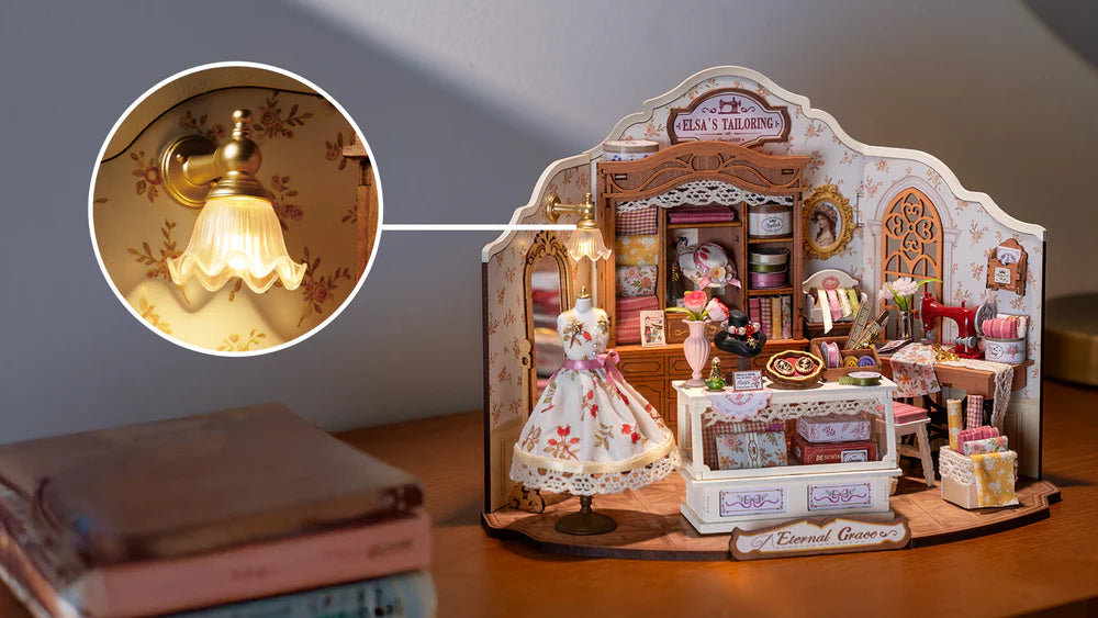 Elsa Tailor's Workshop Handicraft Art DIY Miniature Scene