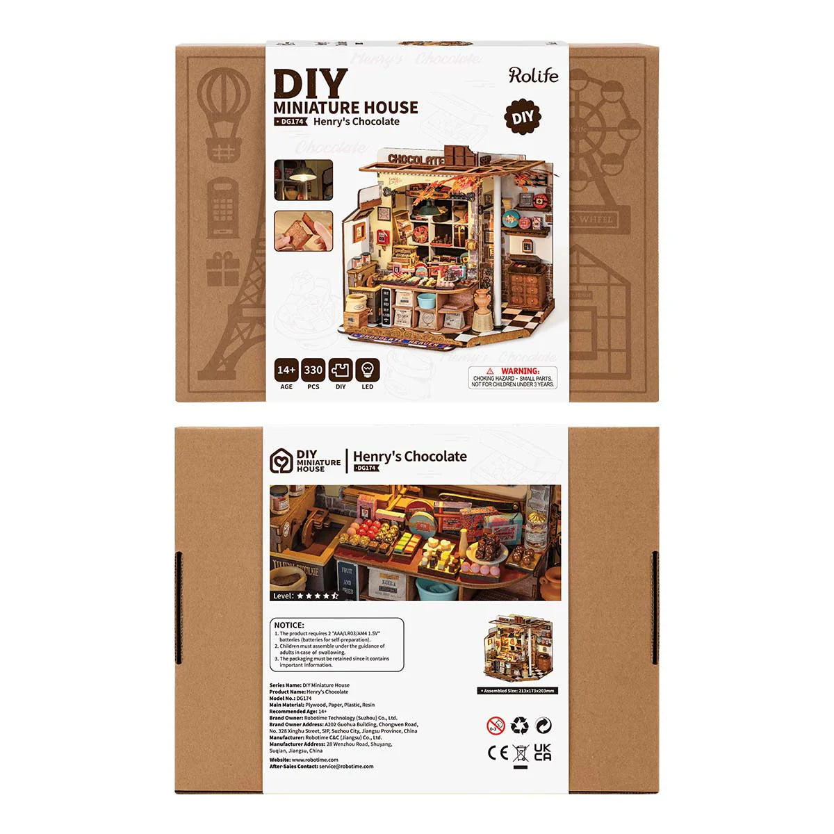 Henry's Chocolate Shop DIY Miniature Scene