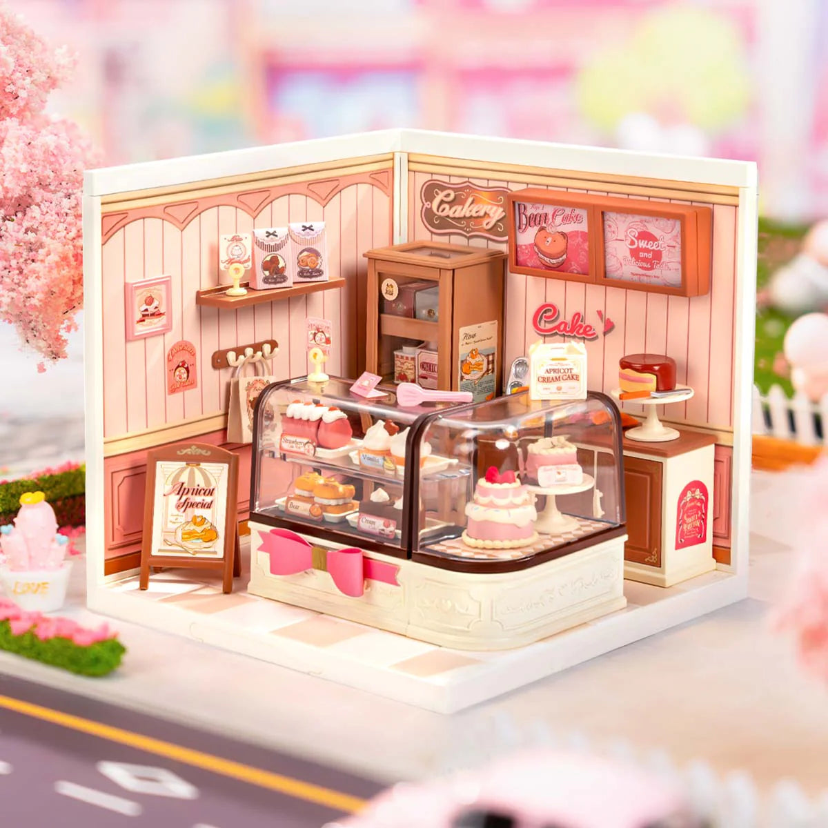 CoCo Bear cake Shop (Inclusive roof) Mini World DIY Toys