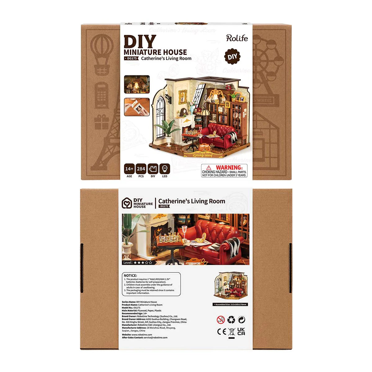 Retro Living Room Handmade DIY Miniature Scene