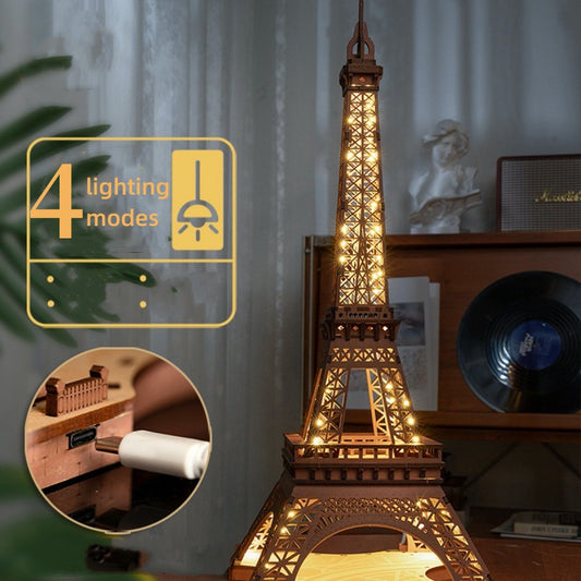 Night of the Eiffel Tower 3D Wooden Puzzle TGL01