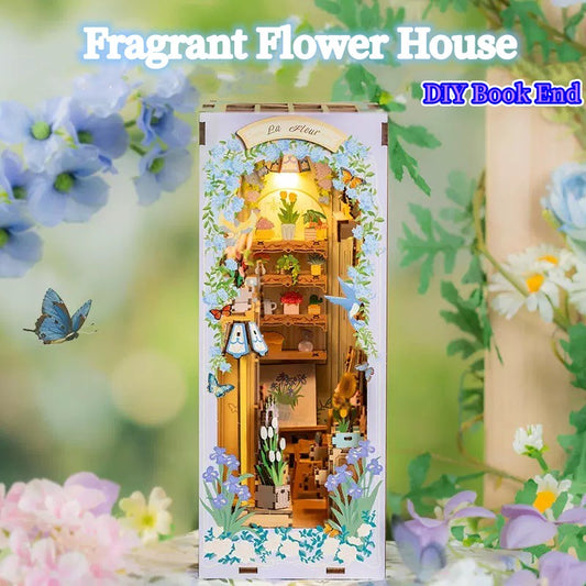 Fragrant Flower House DIY Book End