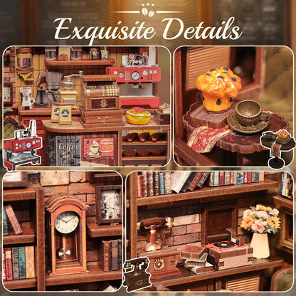 DIY Dollhouse Kit CORNER COFFEE SHOP