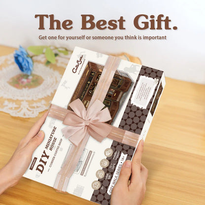 DIY Dollhouse Kit CORNER COFFEE SHOP