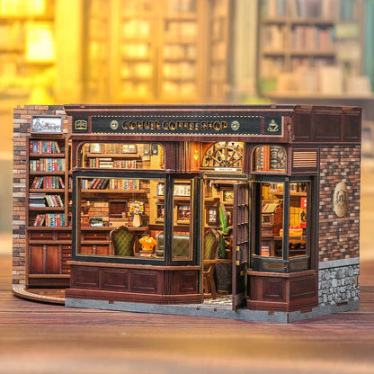 DIY Dollhouse Kit CORNER COFFEE SHOP