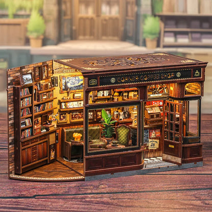 DIY Dollhouse Kit CORNER COFFEE SHOP