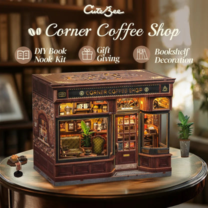 DIY Dollhouse Kit CORNER COFFEE SHOP