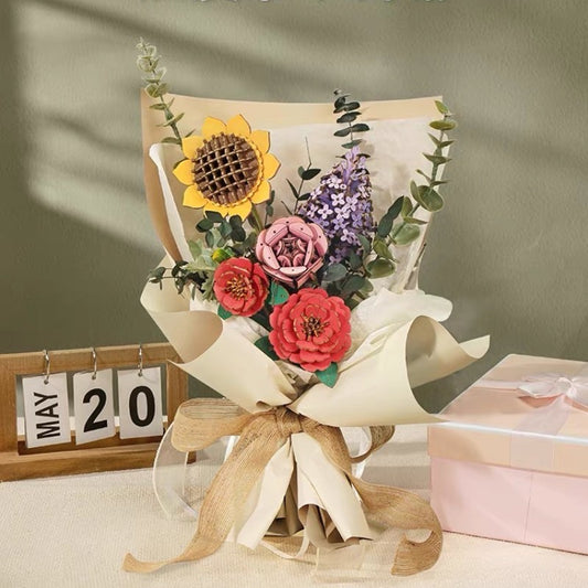 Rowood DIY Wooden Flower. Bouquet 3D Wooden Puzzle