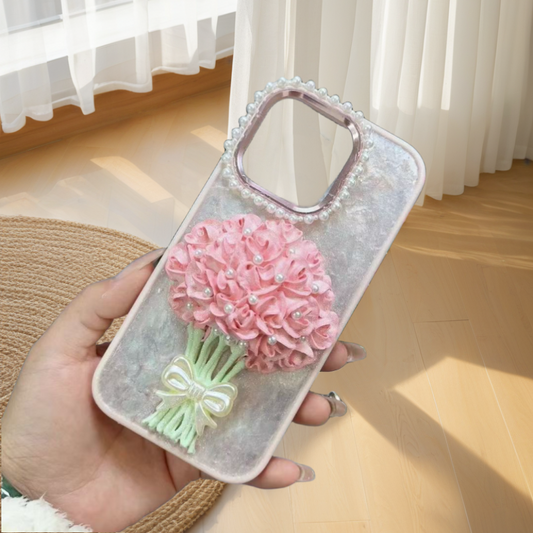 Hand-held Flower DIY Handmade Phone Case(Order note mobile phone model)