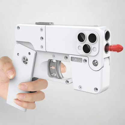 Phone case shaped toy gun