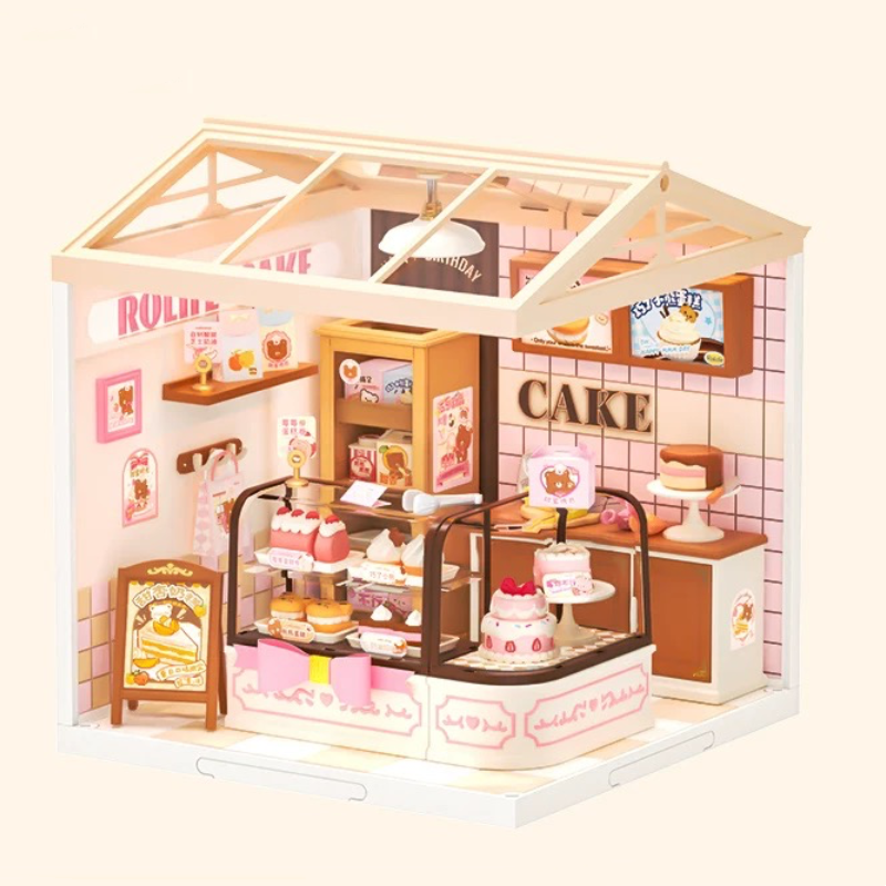 CoCo Bear cake Shop (Inclusive roof) Mini World DIY Toys