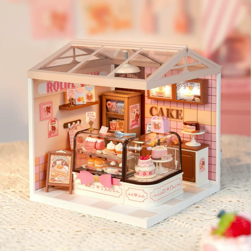 CoCo Bear cake Shop (Inclusive roof) Mini World DIY Toys