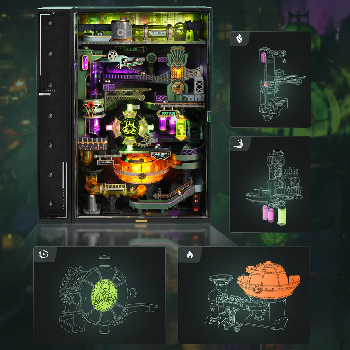 Alchemy City Marble Run Mechanical 3D Puzzle MR04S